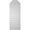 Ekena Millwork Octagonal Top Surface Mount PVC Gable Vent w/ 2"W x 2"P Brickmould Sill Frame, 14"W x 38"H GVPOT14X3803SF - alternate 3